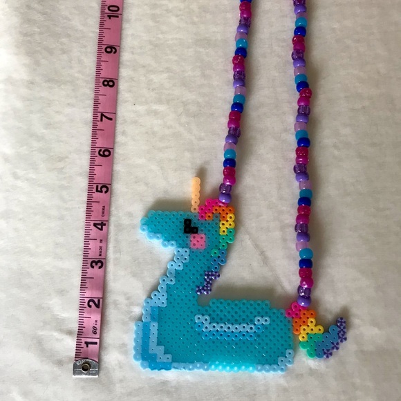Blue Unicorn Floatie EDM Kandi necklace - Picture 4 of 5